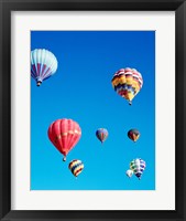 Framed Low Angle View of Hot Air Balloons