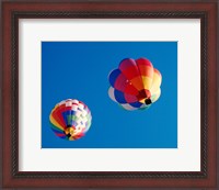 Framed Two Hot Air Balloons Flying Away