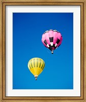 Framed Pink and a Yellow Hot Air Balloon