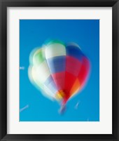 Framed Blur view of a hot air balloon in the sky, Albuquerque, New Mexico, USA