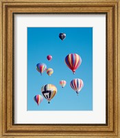 Framed Group of Colorful Hot Air Balloons