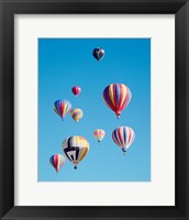 Framed Group of Colorful Hot Air Balloons