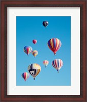 Framed Group of Colorful Hot Air Balloons