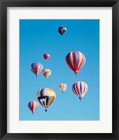 Framed Group of Colorful Hot Air Balloons