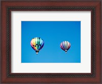 Framed Two Hot Air Balloons Side by Side