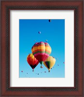 Framed 3 Hot Air Balloons Together with Other Hot Air Balloons in the Background
