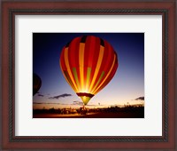 Framed Low angle view of a hot air balloon taking off, Albuquerque, New Mexico, USA