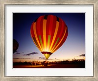 Framed Low angle view of a hot air balloon taking off, Albuquerque, New Mexico, USA