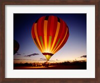 Framed Low angle view of a hot air balloon taking off, Albuquerque, New Mexico, USA