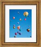 Framed Hot Air Balloons Flying in a Group