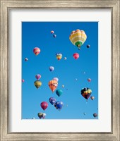 Framed Hot Air Balloons Flying in a Group