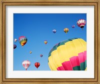 Framed View of Hot Air Balloons Flying into the Sky in New Mexico