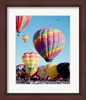 Framed Low angle view of hot air balloons in the sky, Albuquerque International Balloon Fiesta, Albuquerque, New Mexico, USA