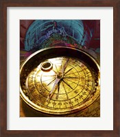Framed Close-up of an antique compass