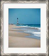 Framed Cape Hatteras Lighthouse Cape Hatteras National Seashore North Carolina USA Prior to 1999 Relocation