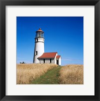 Framed Low angle view of a lighthouse, Cape Blanco Lighthouse, Cape Blanco State Park, Oregon, USA