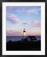 Framed Portland Head Lighthouse Vertical Cape Elizabeth Maine USA