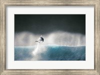 Framed Dolphin breaching in the sea
