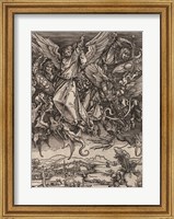 Framed St. Michael Fighting the Dragon by Albrecht Durer, 1498