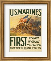 Framed Enlist with the Soilders of the Sea