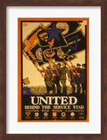Framed United Behind the Service Star