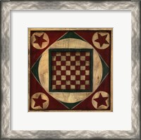 Framed Small Antique Checkers