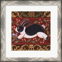 Framed Folk Rabbit I