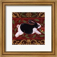 Framed Folk Rabbit II