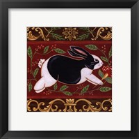 Framed Folk Rabbit II