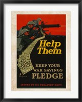 Framed War Savings Pledge