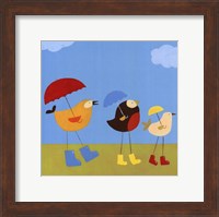 Framed Rainy Day Birds I