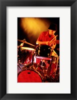 Framed Male drummer playing drums