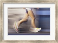 Framed Low section view of a person running