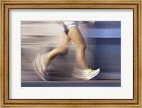 Framed Low section view of a person running