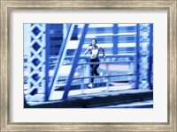 Framed Young woman running