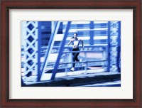 Framed Young woman running
