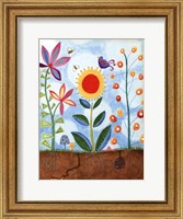 Framed Whimsical Flower Garden II