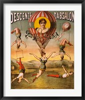 Framed Descente d'Absalon par Miss Stena, Circus Poster, 1890