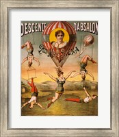 Framed Descente d'Absalon par Miss Stena, Circus Poster, 1890