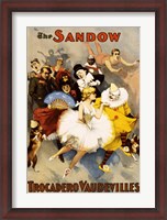 Framed Sandow Trocadero Vaudevilles, Performing Arts Poster, 1894