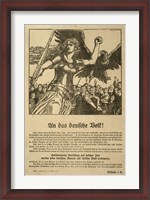 Framed Franz Stassen - WWI - An Das Deutsche Volk