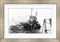 Framed HMS Irresistible Abandoned March 18,1915