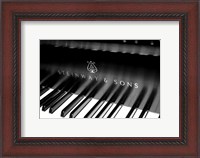 Framed Steinway & Sons, Piano Keys With Modern Logo