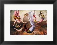 Framed Trapeze Artists in Circus