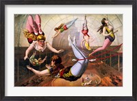 Framed Trapeze Artists in Circus