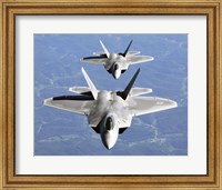 Framed Two F-22A Raptor in Column Flight