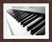 Framed Yamaha P120 close-up of Piano Keys