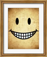 Framed Hang up a Smile (sepia)