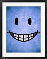Framed Hang up a Smile (blue)