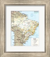 Framed Brazil Map